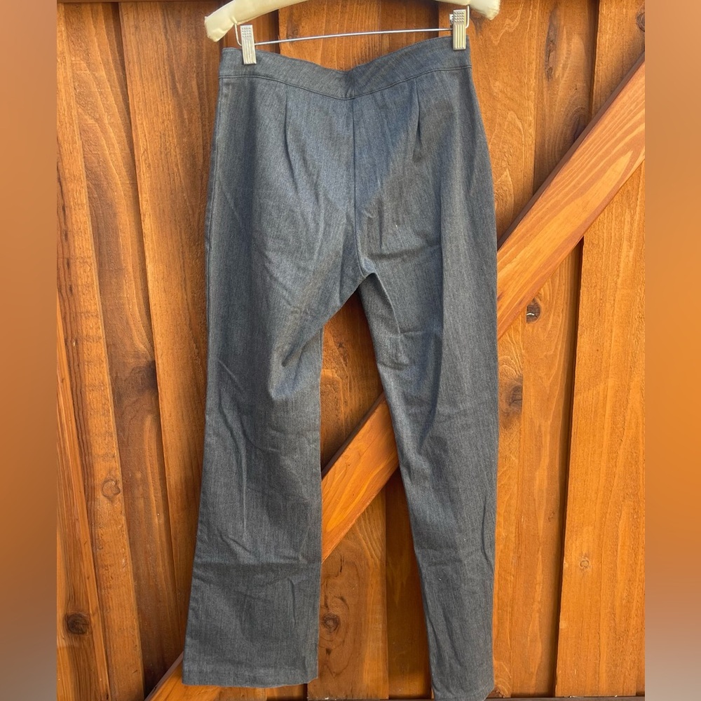 Womens Gray Cotton Flare Bootcut Stretch Work Pants Slacks Trousers Vtg Sz Small - Picture 6 of 11